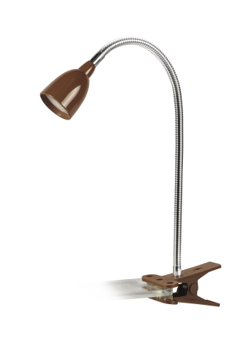Светильник настольный светодиод. (LED) 21x4Вт 220В коричневый гибкий с зажимом Jazzway